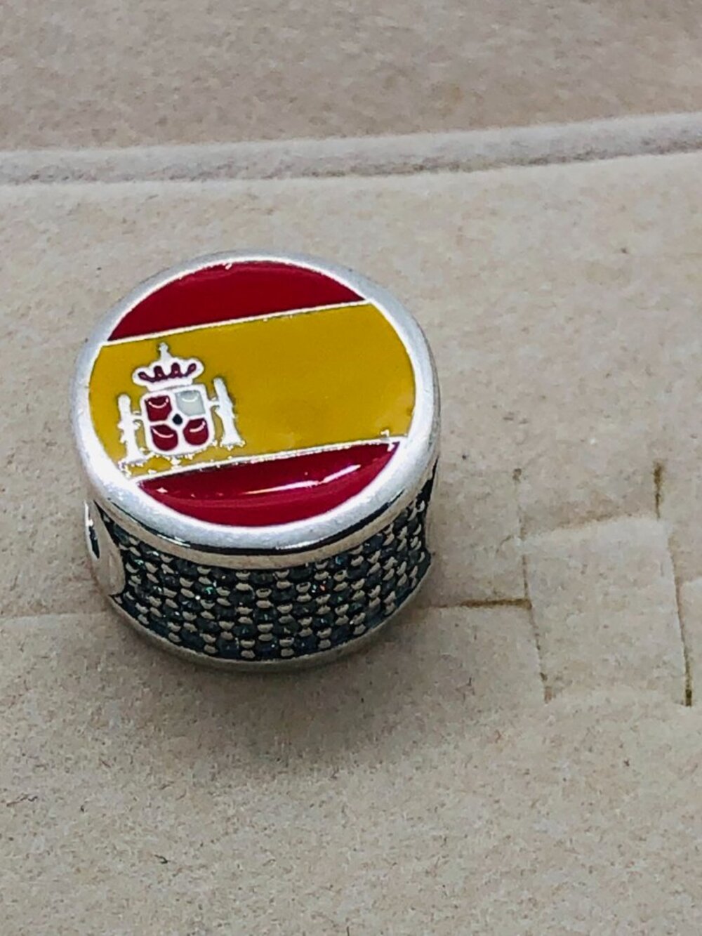✨🔥Pandora Spain Flag BEAD Charm |S925 Sterling Silver Jewelry